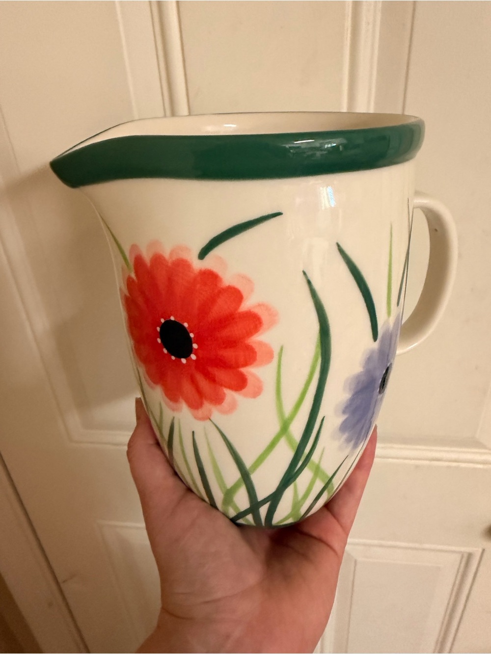 Vintage 2003 Starbucks barista ceramic hand painted pitcher
